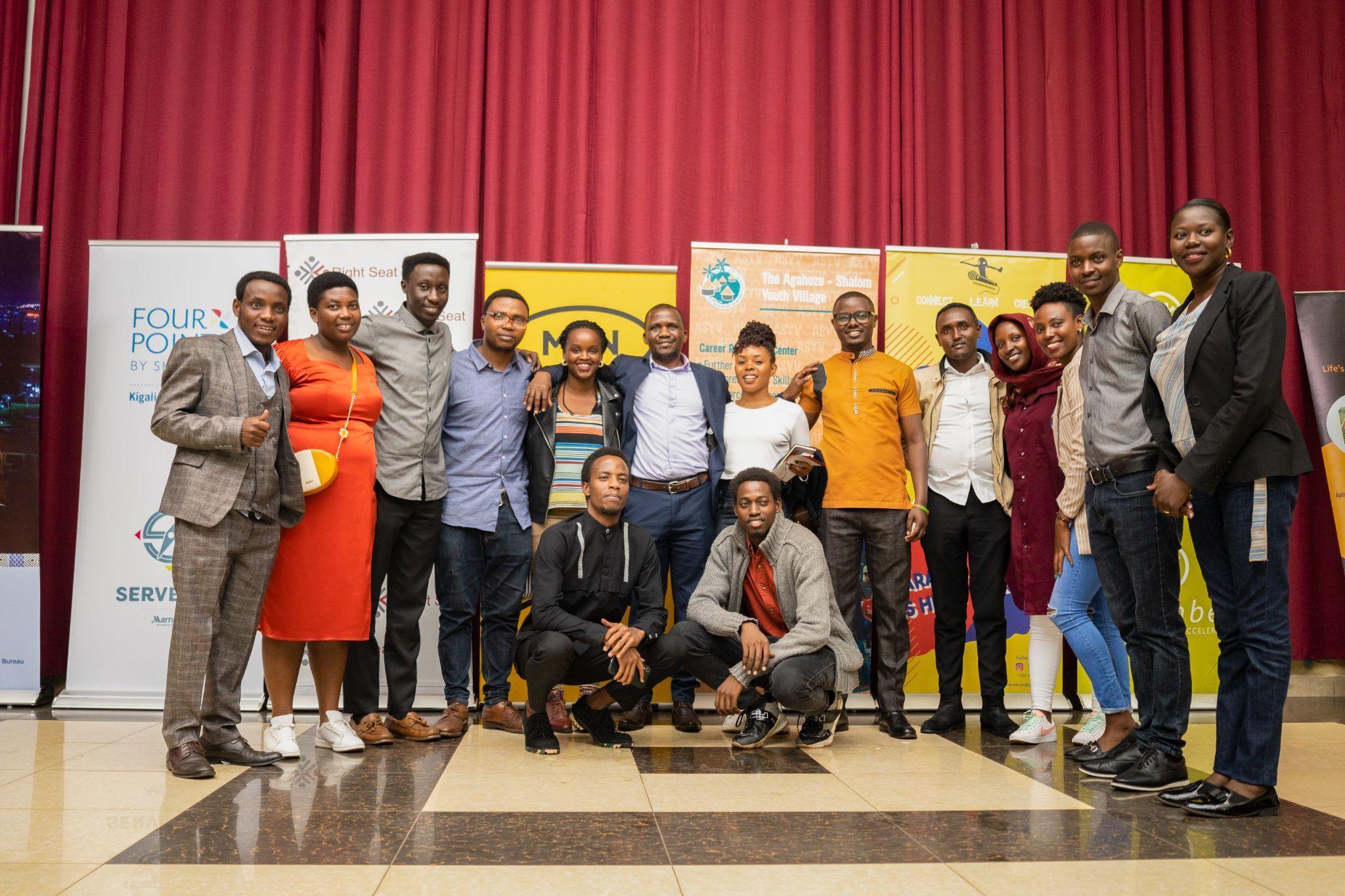 Alumni attend the ASYV Career Fair in Kigali, Rwanda