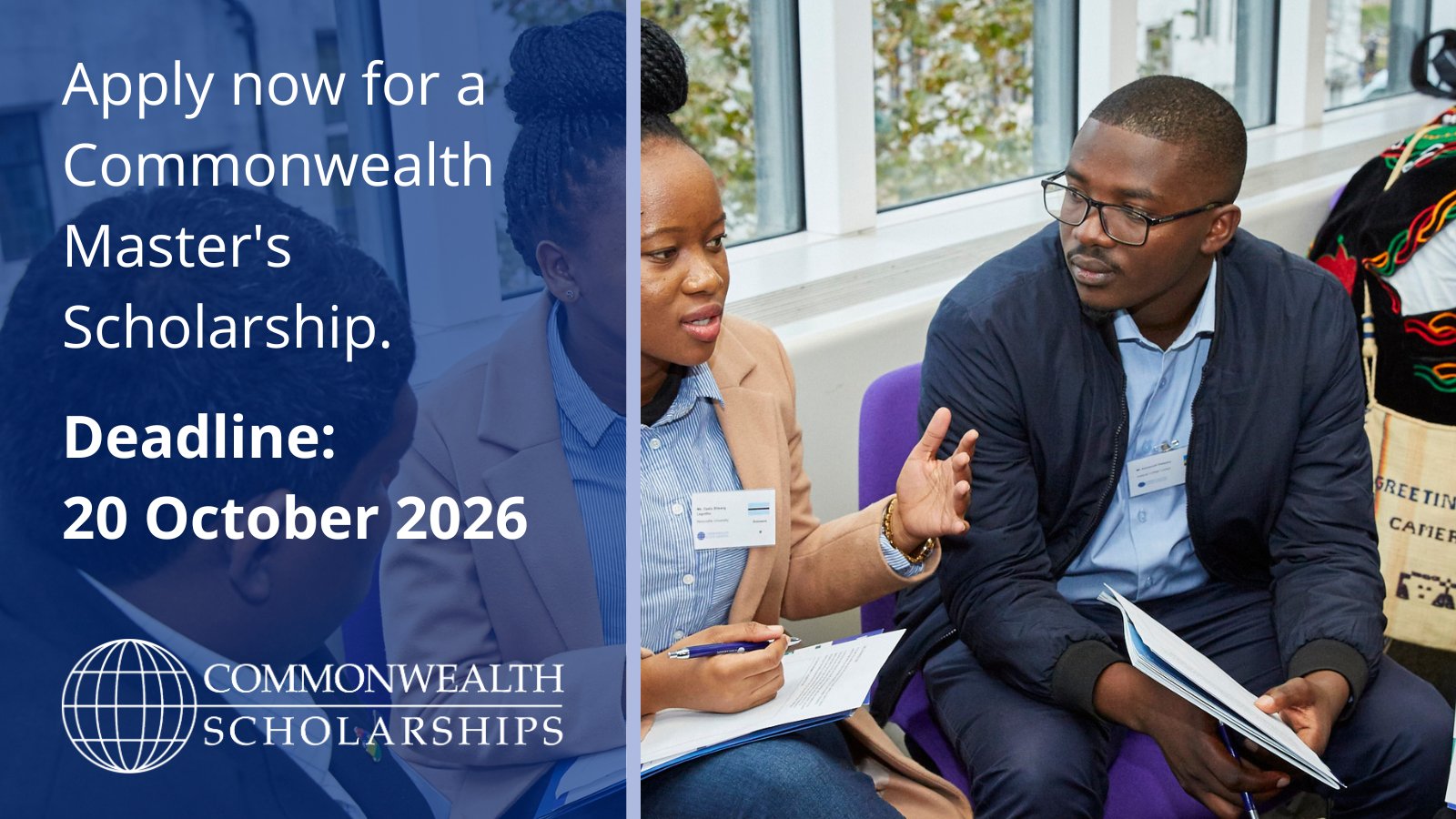 Commonwealth Scholarships — apply now for a Commonwealth Master's Scholarship